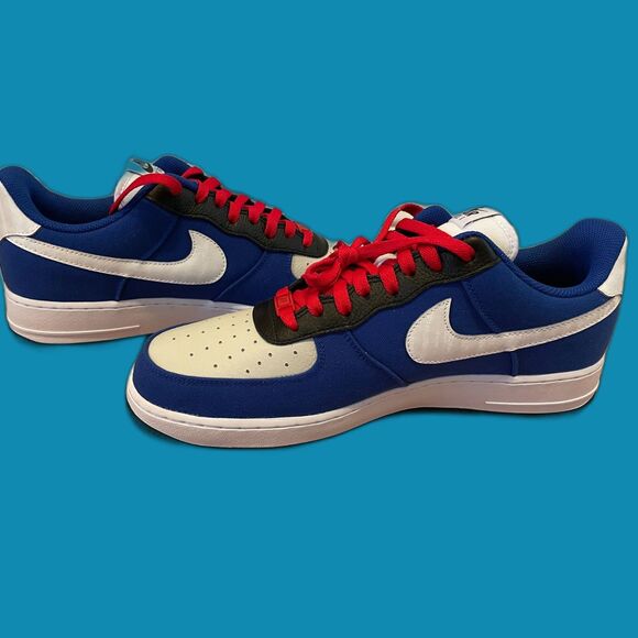 Nike Air Force 1 Low By You Nike ID Blue  White Canvas Men\'s Sz 10.5 DZ3637-900